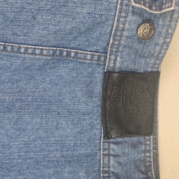 Harley-Davidson Vintage Men's Blue Denim Vest Size XL. - Picture 6 of 8